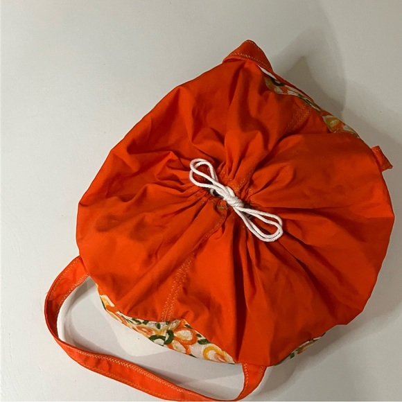 Boho Orange Floral Cinch Bag - Picture 8 of 12